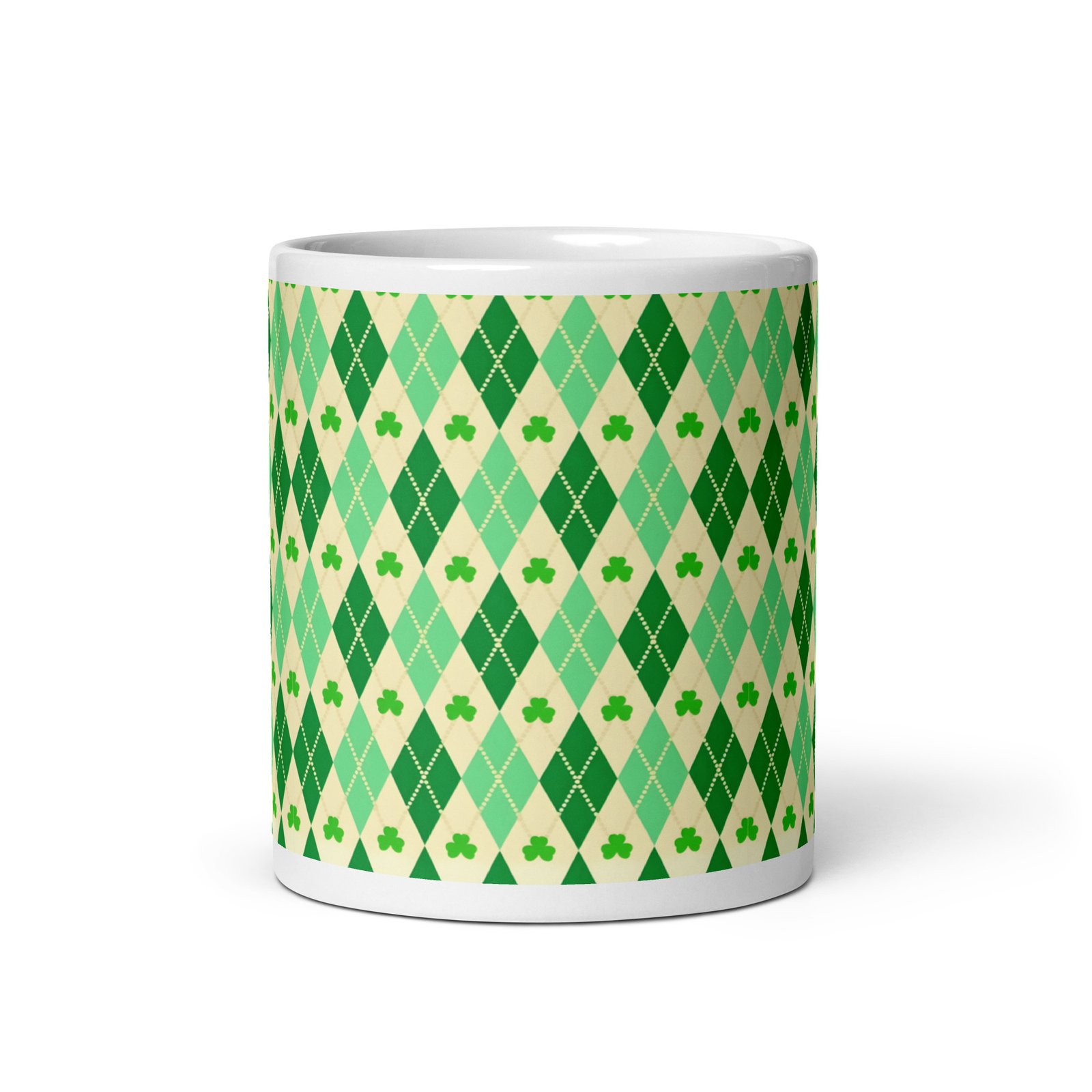 White glossy mug