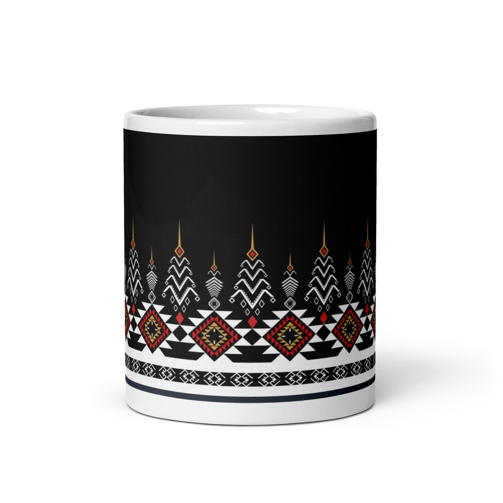 White glossy mug