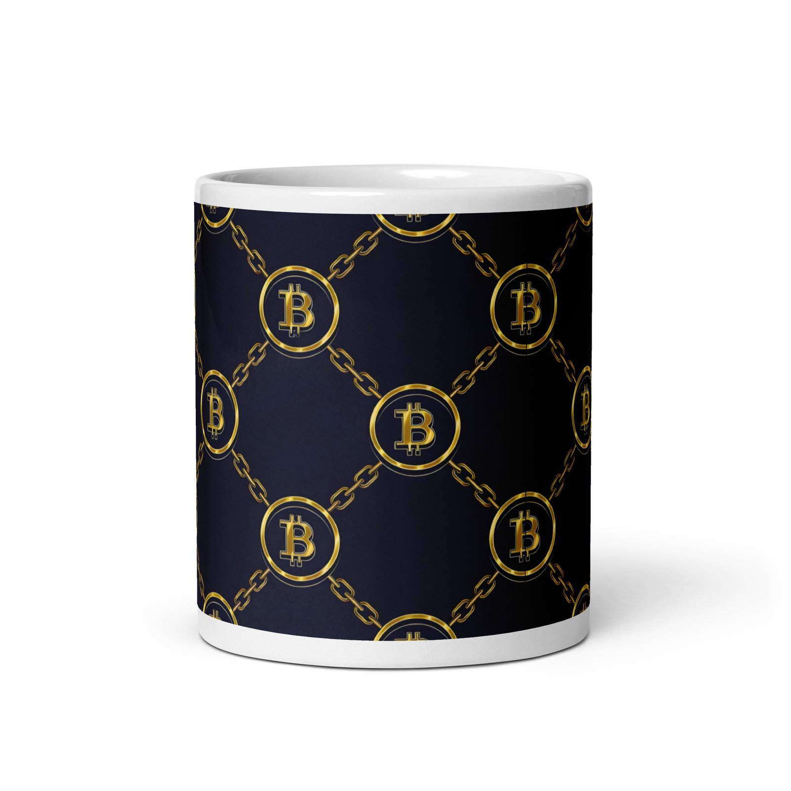White glossy mug
