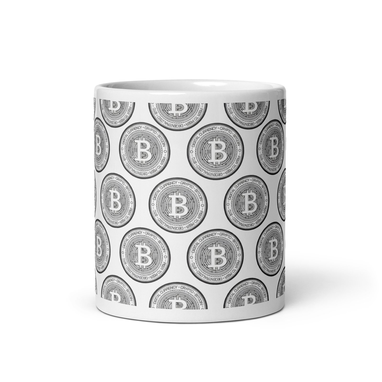 White glossy mug