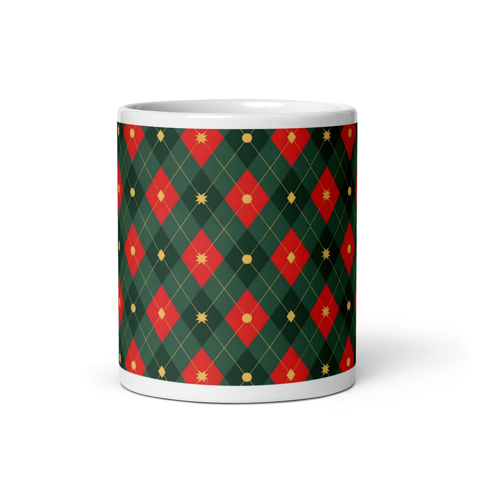 White glossy mug
