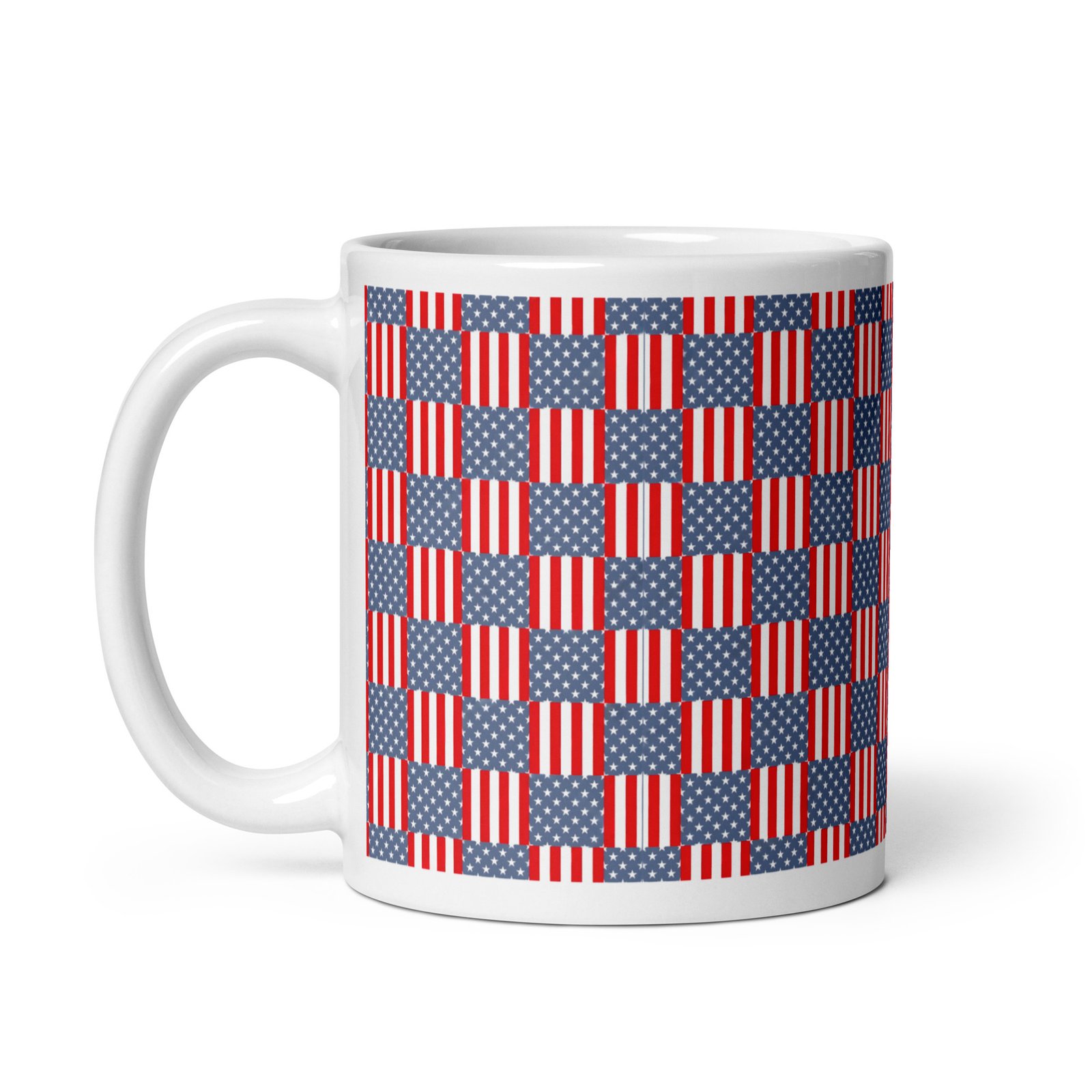 White glossy mug