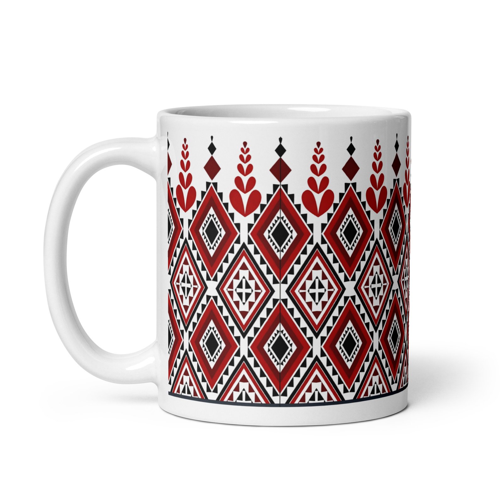 White glossy mug