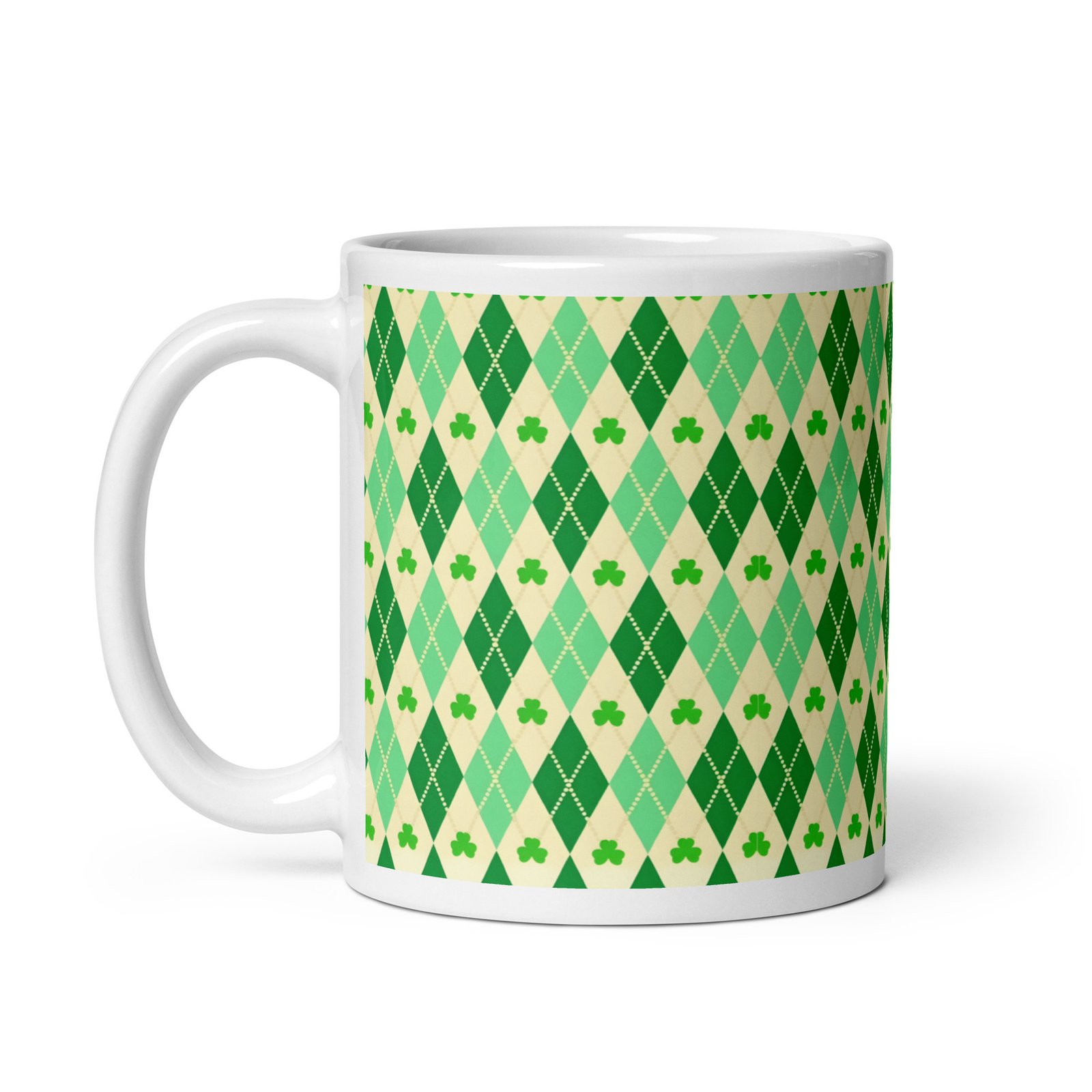 White glossy mug