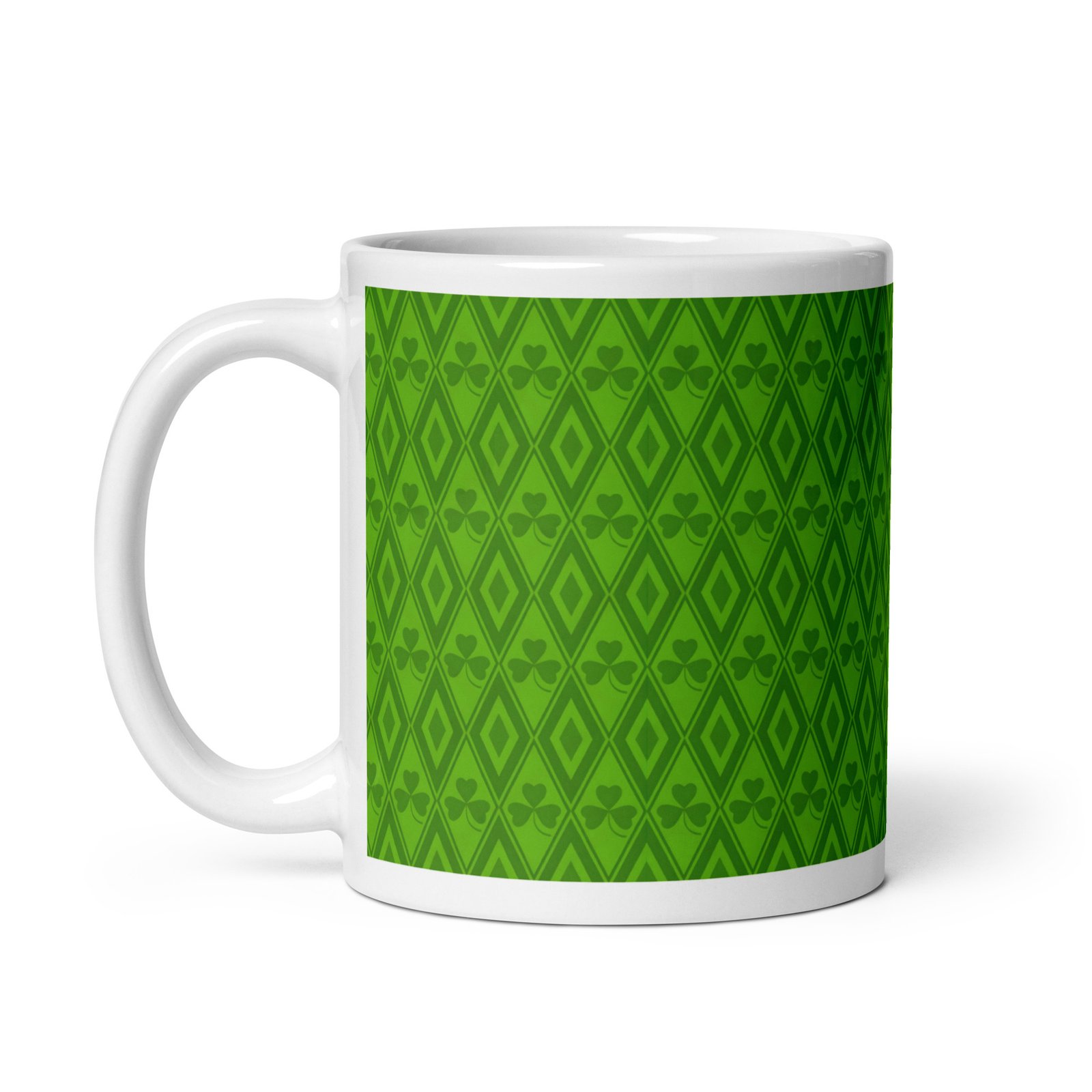 White glossy mug