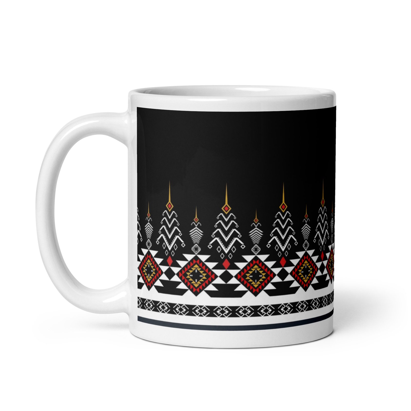 White glossy mug