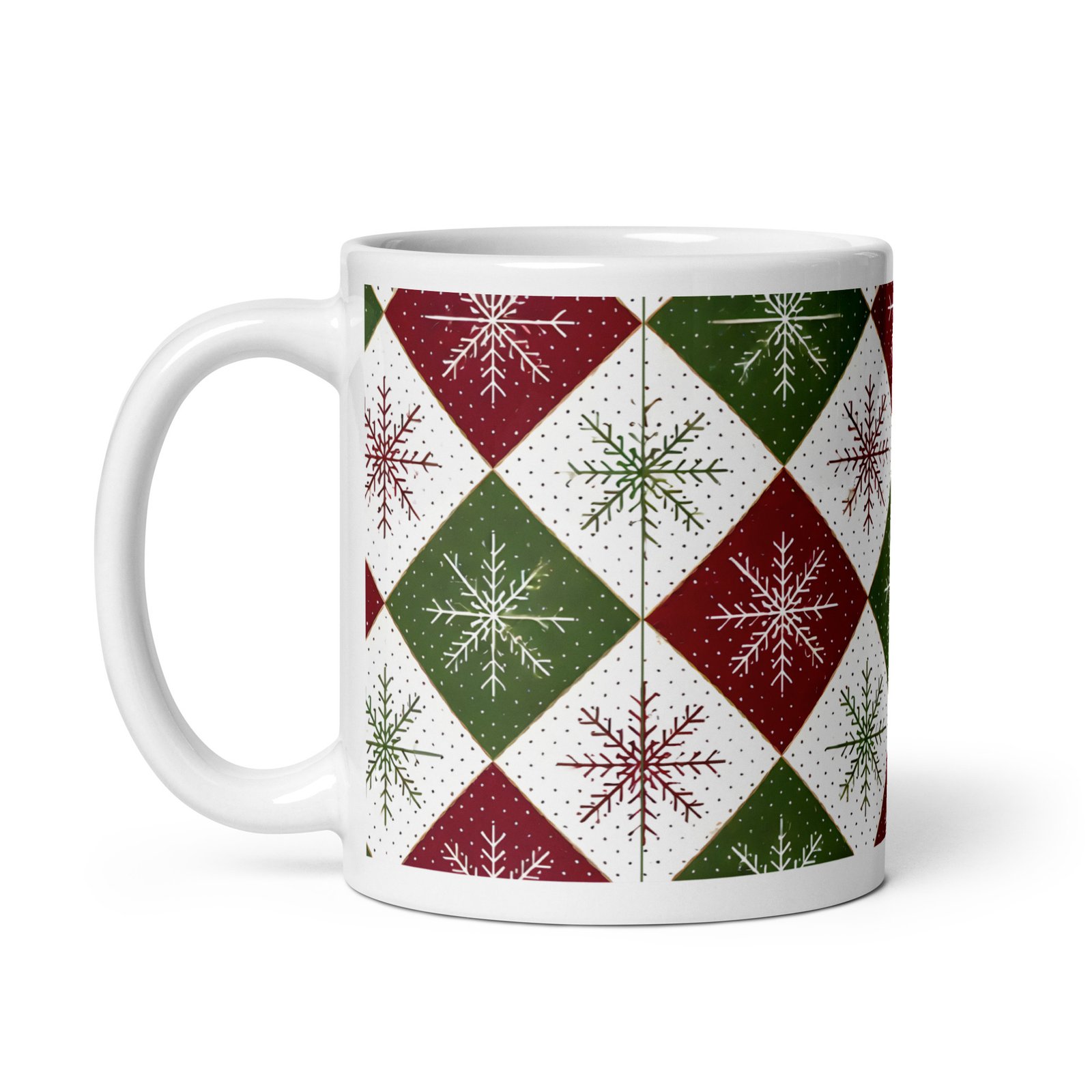 White glossy mug