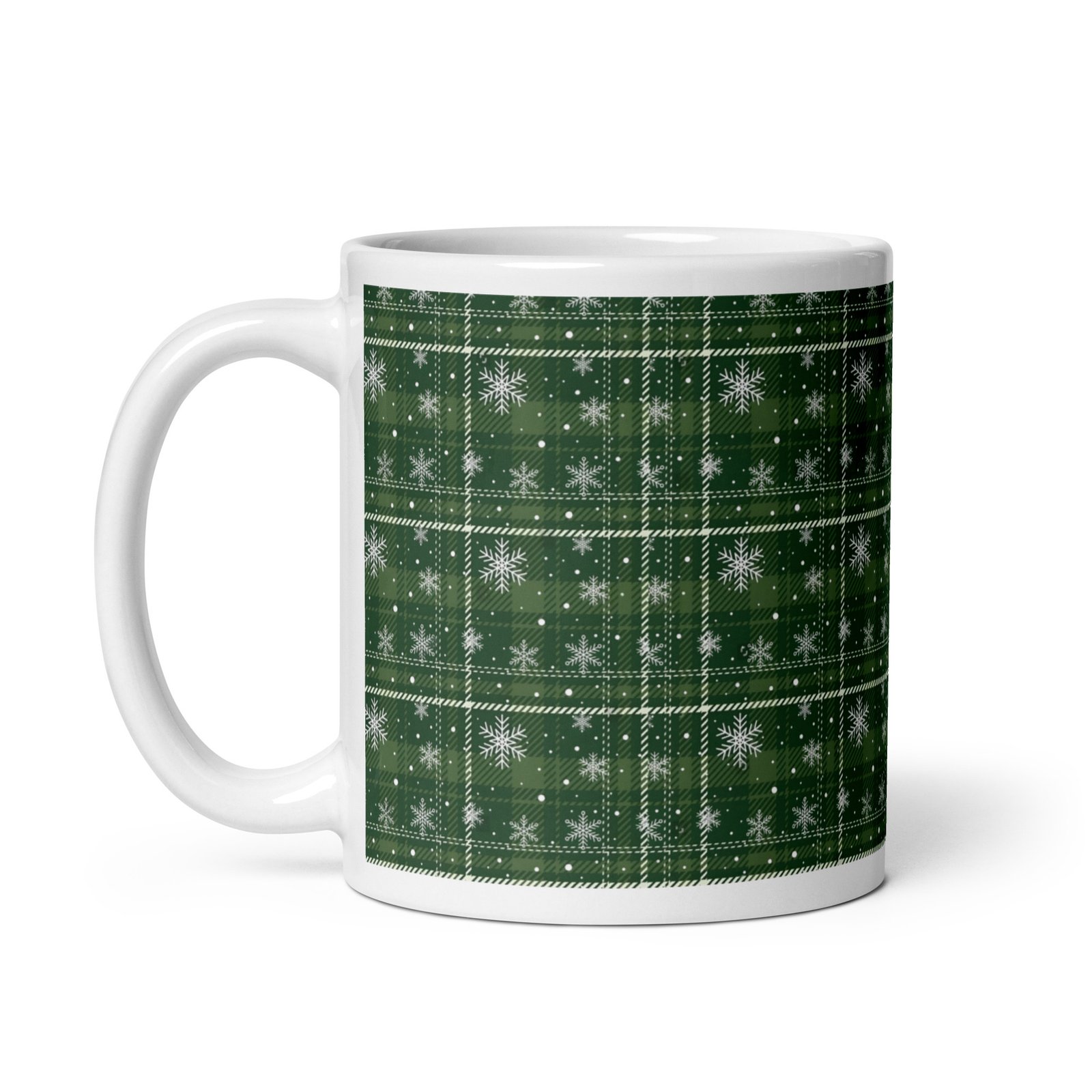 White glossy mug