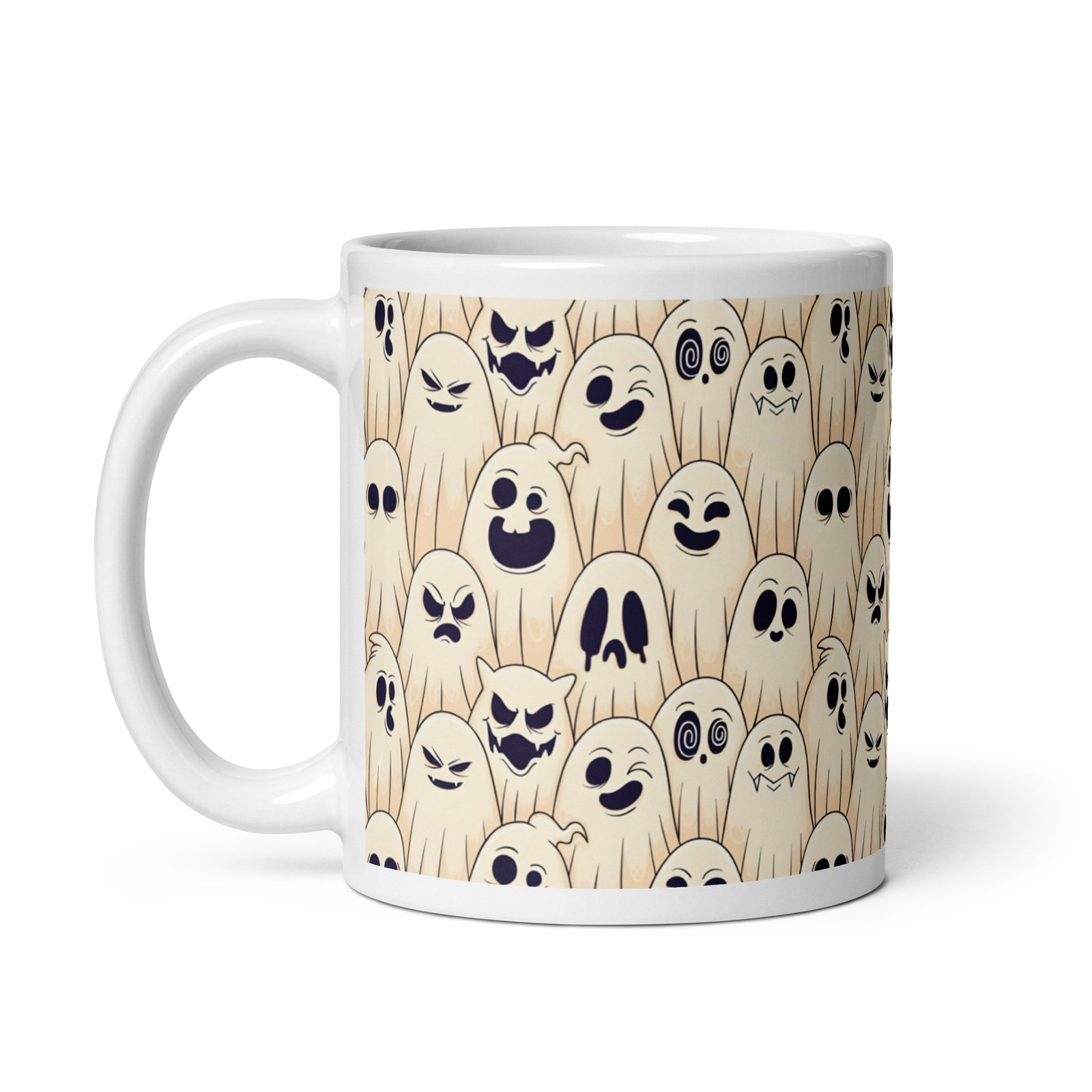 White glossy mug