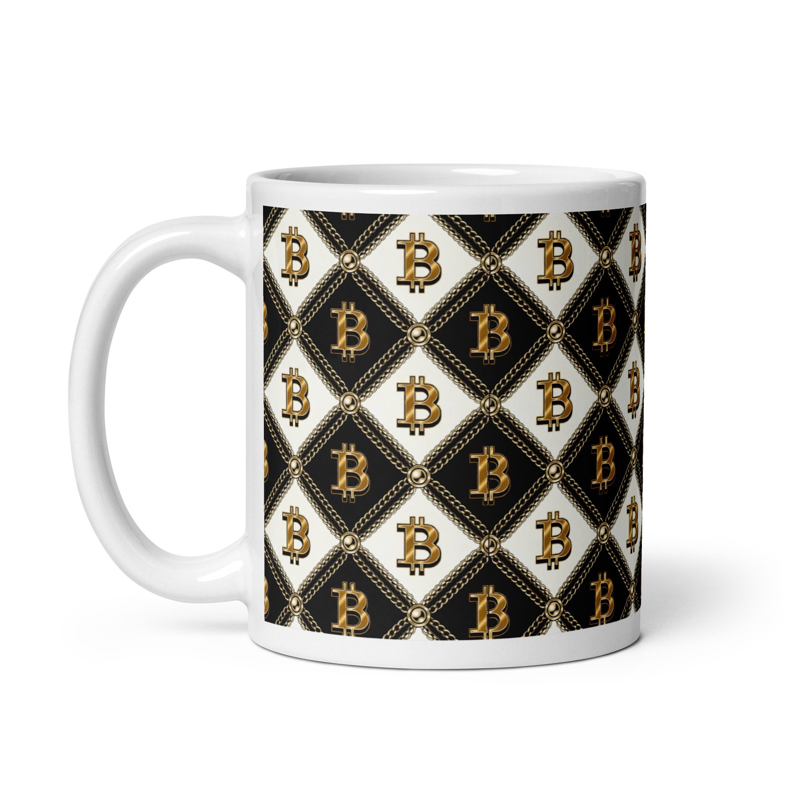 White glossy mug