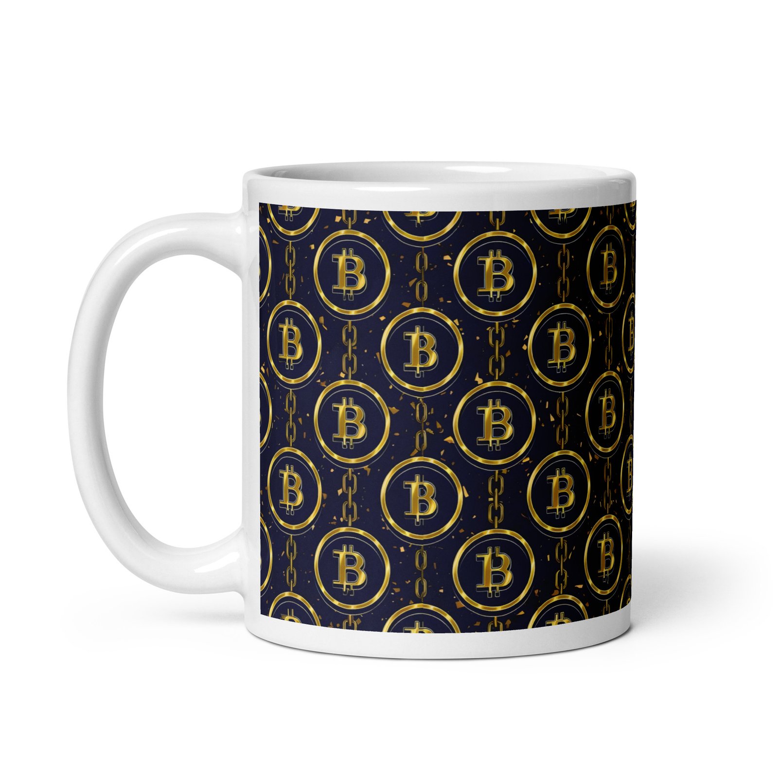 White glossy mug