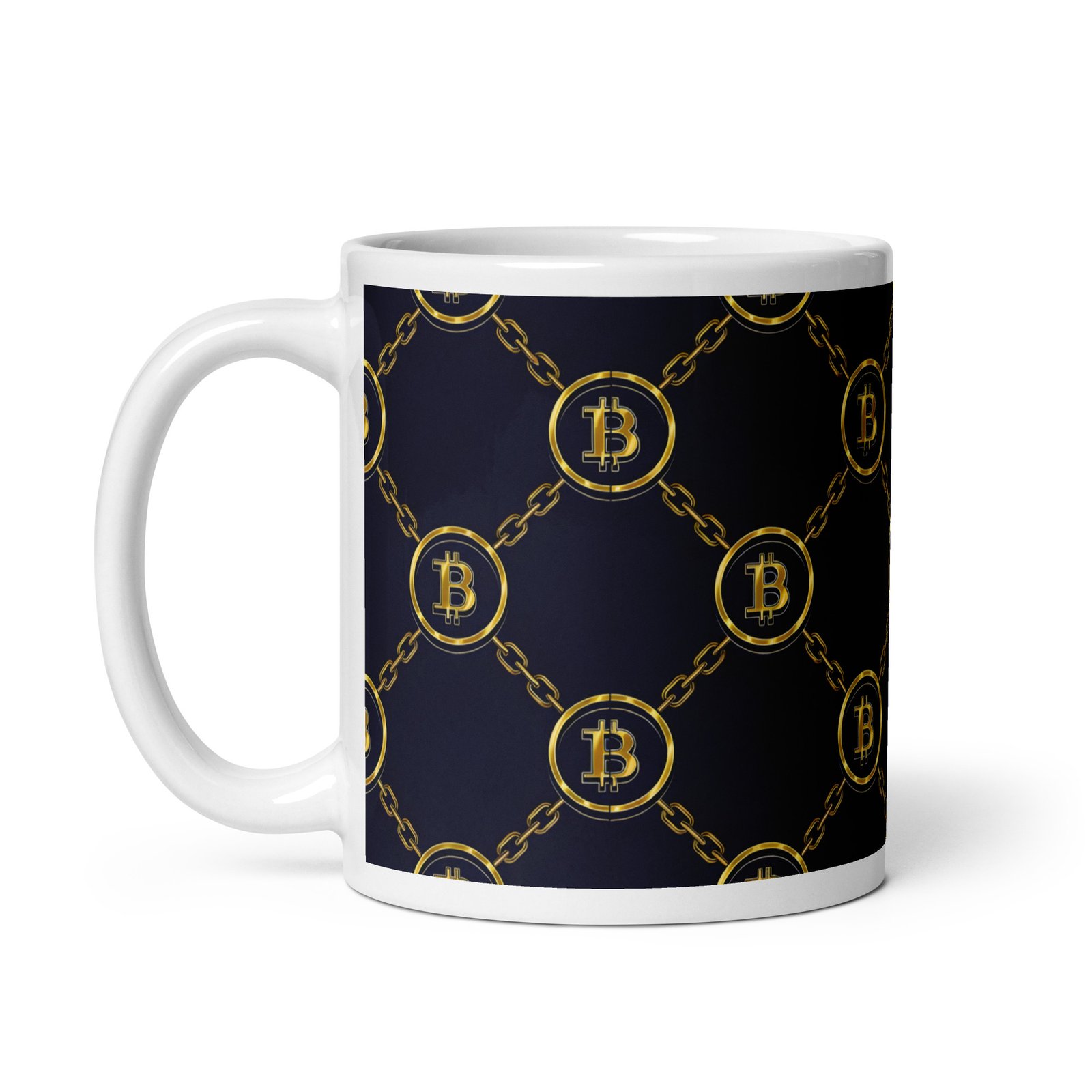 White glossy mug