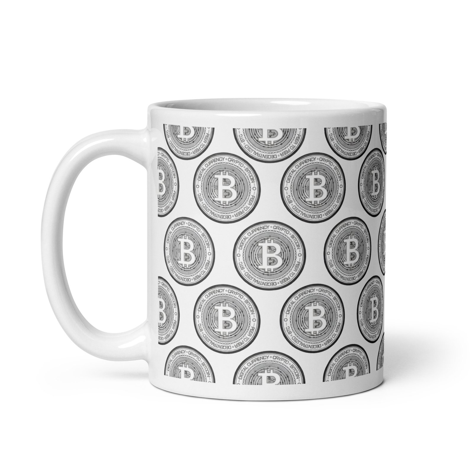 White glossy mug